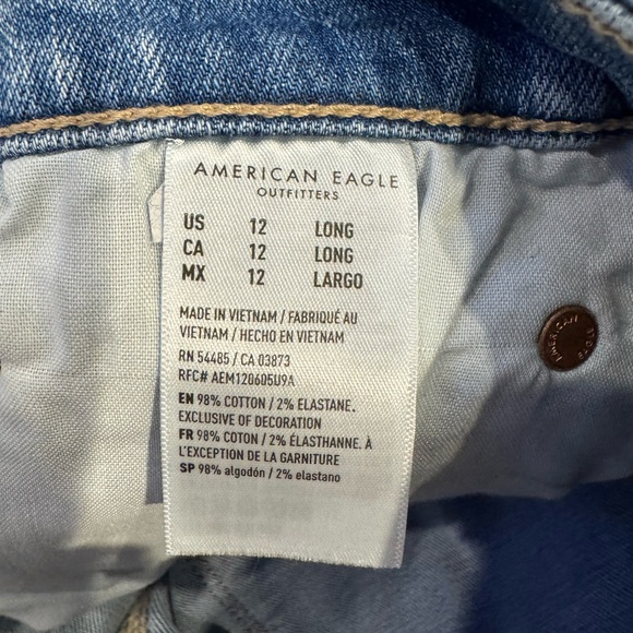 NEW- American Eagle Outfitters Blue Flare Jeans - Picture 6 of 7